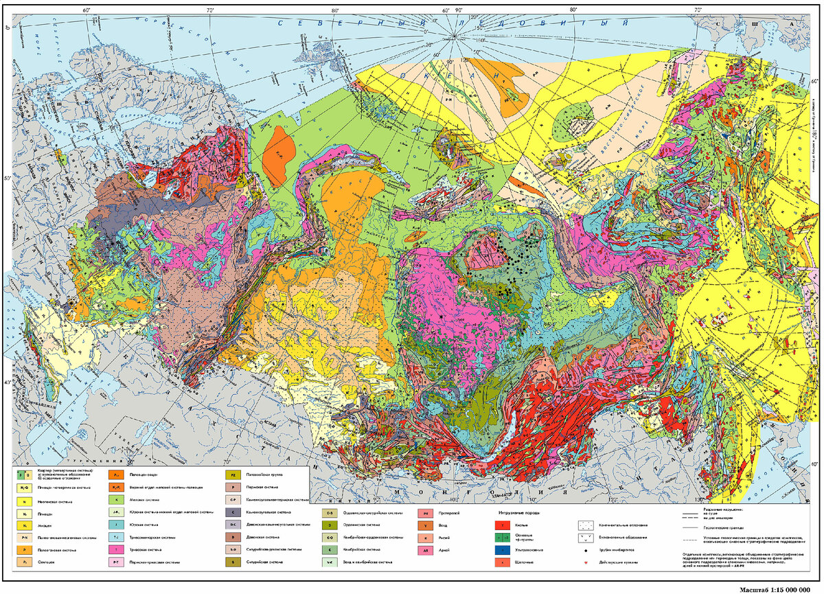 Геологическая карта России. Как много желающих ущипнуть кусок наших богатств