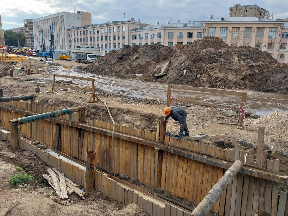 Как идёт строительство метро на площади Свободы. Фоторепортаж |  Нижегородские зарисовки | Дзен