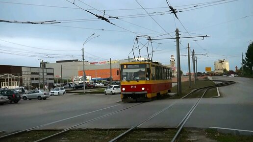 Трамвай Tatra T6B5SU-3179. Покатушки по Барнаулу.