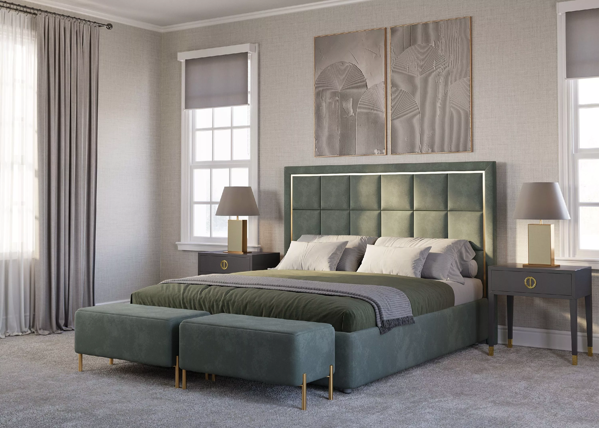 Спальня с кроватью Casella зеленая (арт. 099)