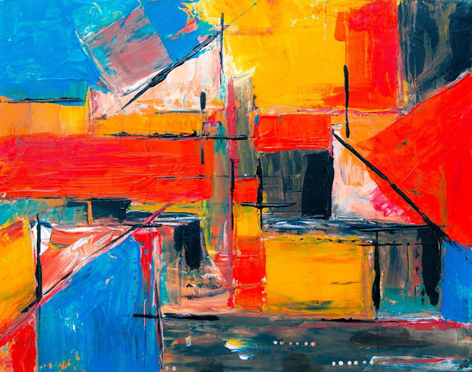 Стив Джонсон, «Красный, синий и желтый. Геометрическая абстракция», 2018