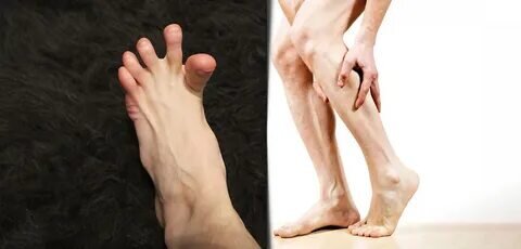 Сводит руки и ноги