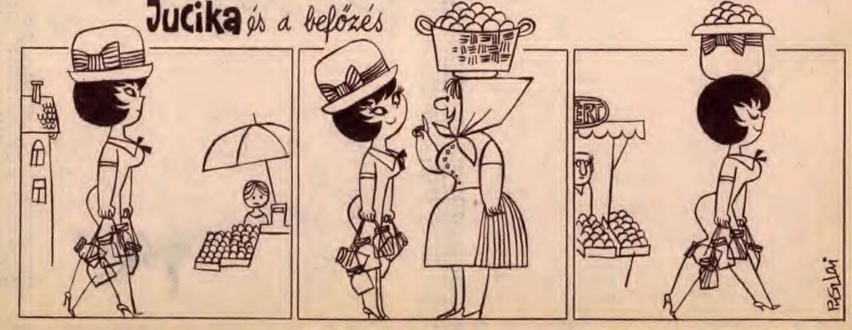 Не беда! Насыпать яблоки в шляпку и нести их на голове, как в корзине!