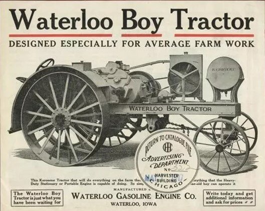 рекламная листовка Waterloo Gasoline Traction Engine Co. 