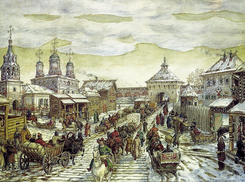 Васнецов А. М. У Мясницких ворот Белого города. Фото с сайта https://ru.wikipedia.org
