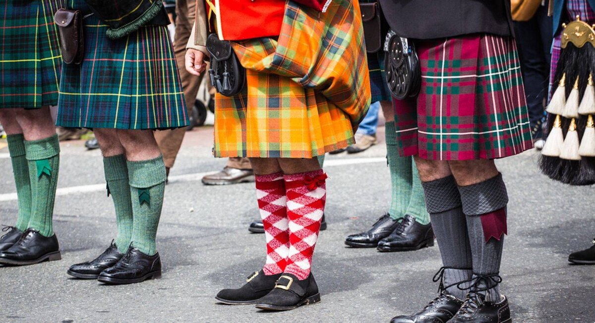 Орнамент тартан, используемый в традиционной одежде