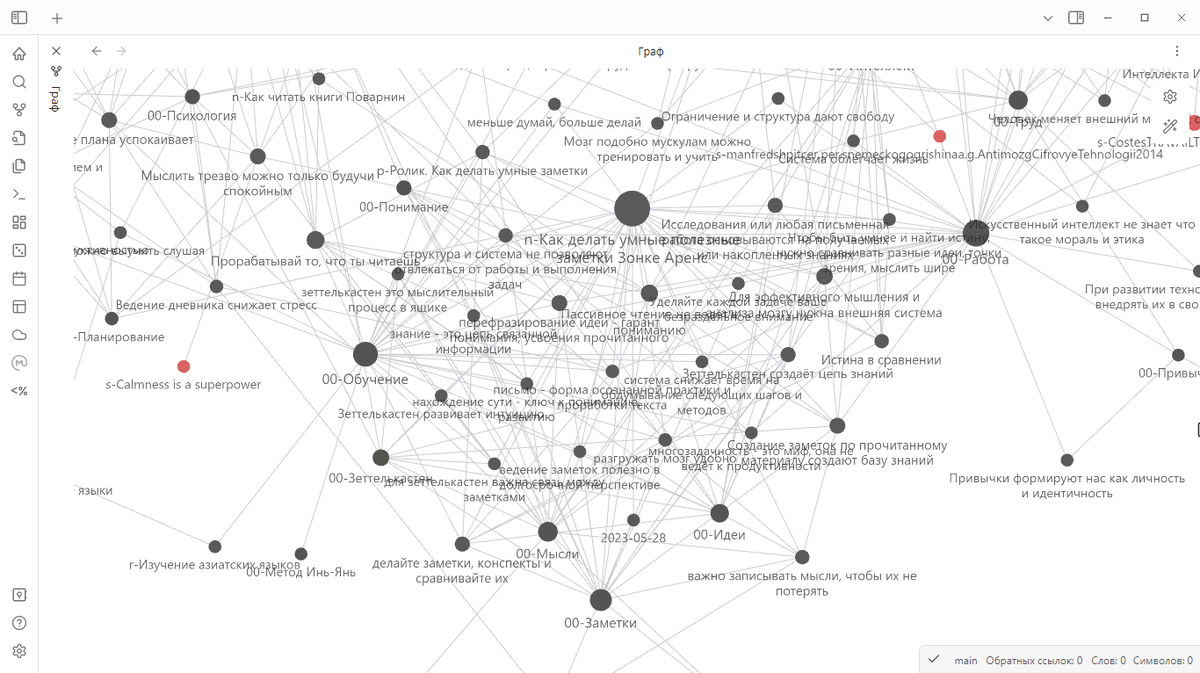 Это и есть такая внешняя система для хранения заметок, в моём случае я пишу заметки в Obsidian