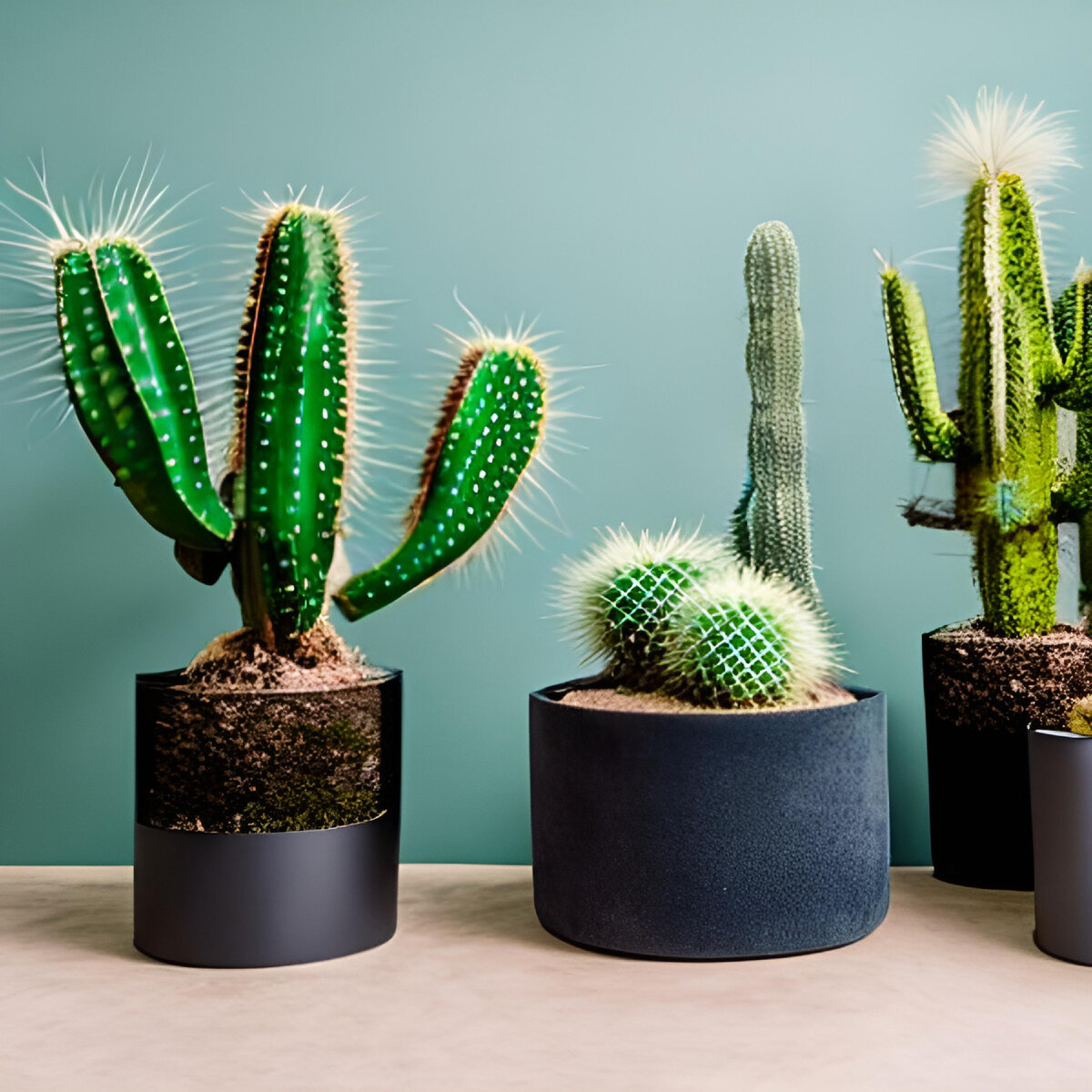 Иллюстрация дизайнера Ирины Одарчук Паули Кактусы в горшках