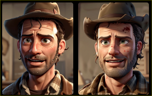 Моя elf_smak генерация в Леонардо: ,,, from The Walking Dead in Pixar style