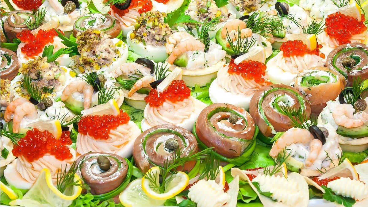 Закуска «Праздничное ассорти» 5 вкусных рецептов! (2 ЧАСТЬ) | ВКУСНАЯ  МИНУТКА | Дзен