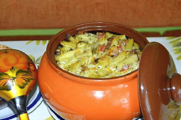 Макароны с тушенкой на сковороде пошаговый рецепт с фото «Ермолино»