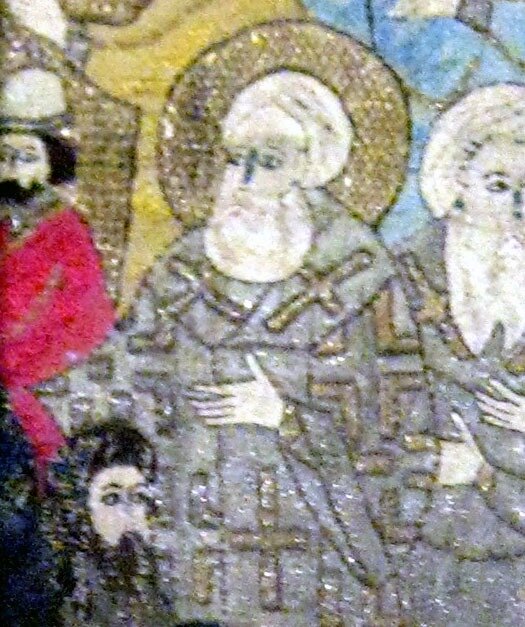 Митр. Московский Симон . "Пелена Елены Волошанки" ("Вынос иконы «Богоматерь „Одигитрия“»") (ок. 1498г.). Деталь