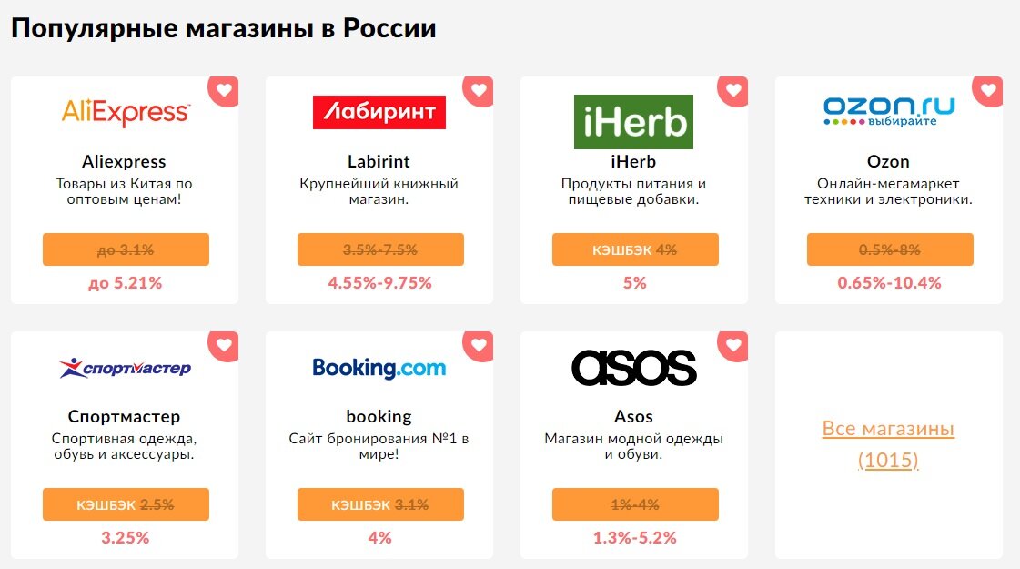 Популярные магазины в россии