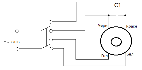 Схема подключения электродвигателя на стиральной машине