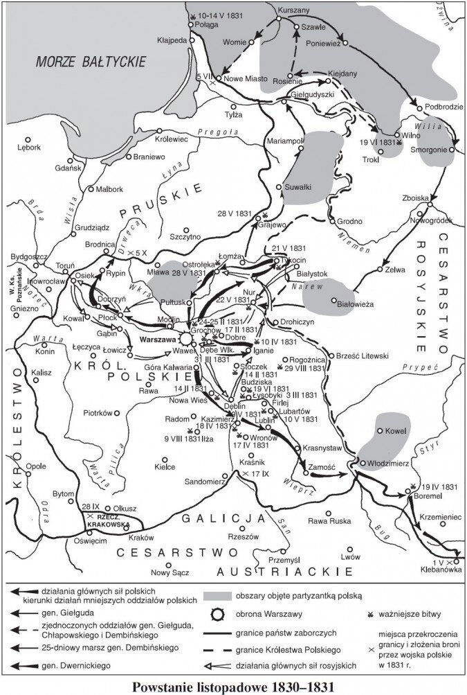 Польское восстание 1863 1864 карта