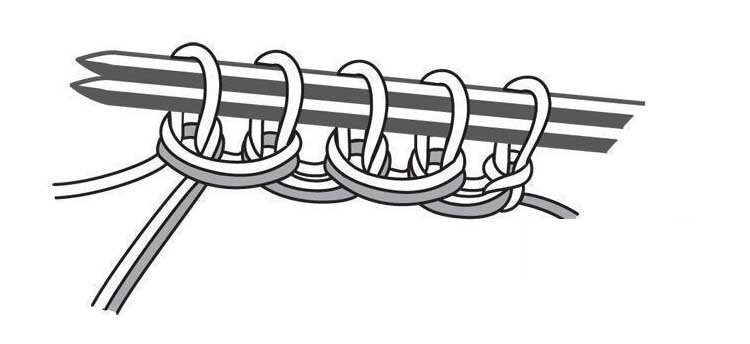Крестообразный набор петель для вязания спицами