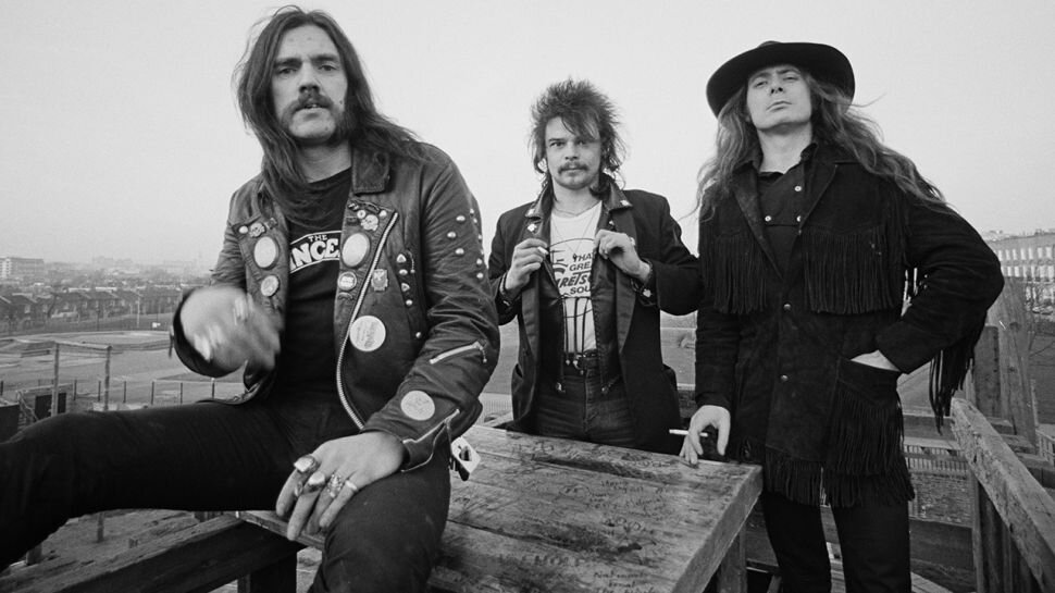 Motorhead in 1980: Lemmy, Phil 'Philthy Animal' Taylor and 'Fast' Eddie Clarke © Fin Costello/Redferns - Getty