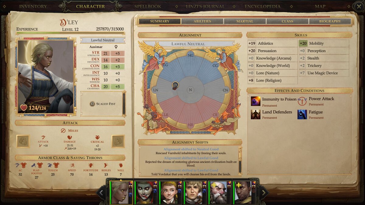 Большое количество настроек персонажа в редакторе практически не ограничивает вас в создании того образа, за который вы хотите сыграть. Из игры Pathfinder: Kingmaker.