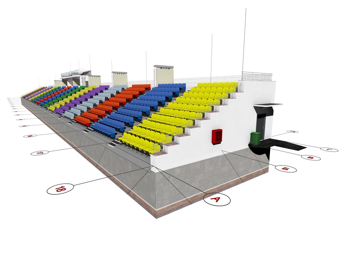 План футбольного стадиона