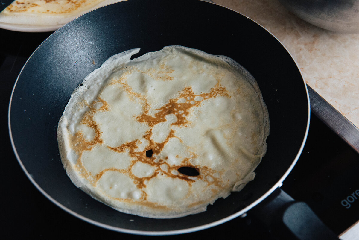 Блинчики из рисовой муки на кефире рецепт с фото пошагово на сковороде