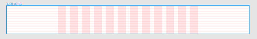Размер колонок 65px расстояние между 30px.