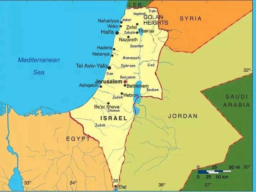 Расположение Израиля Источник: https://horosho-tam.ru/thumb/1280/pics/73/5b/5bf42fb949e40d624e315b73/karta-izrailya.jpg