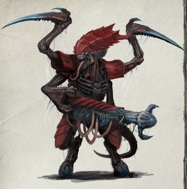 Тиранид-воин Флота-Улья Кронос в характерной расцветке 