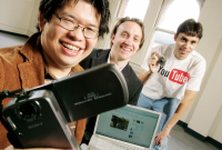 Рис. 1. Создатели YouTube: Чад Хёрли (Chad Meredith Hurley) , Стив Чен (Steve Chen) и Джавед Карим (Jawed Karim)