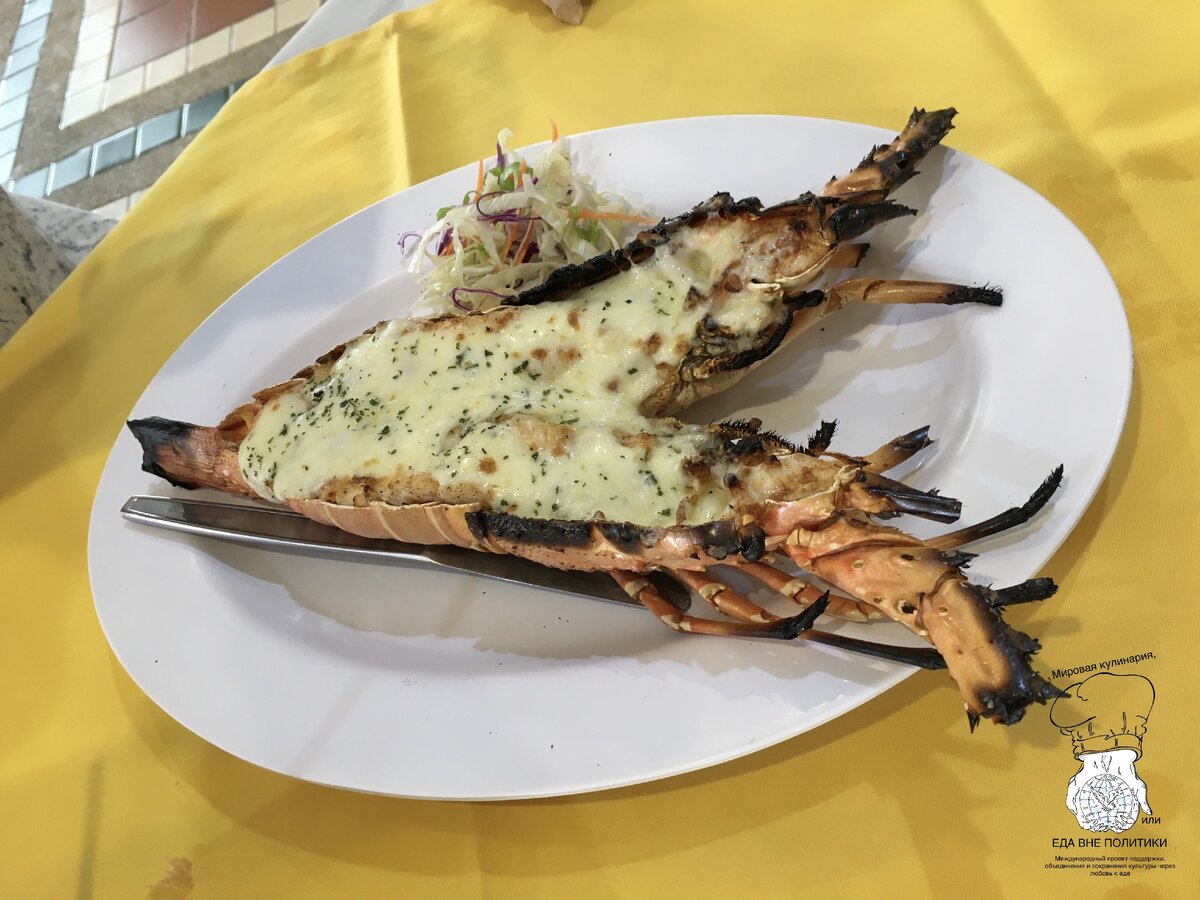 Лобстер на гриле. Очень вкусный!