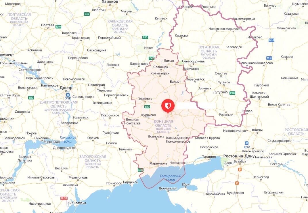 Карта границ днр на 2014 год