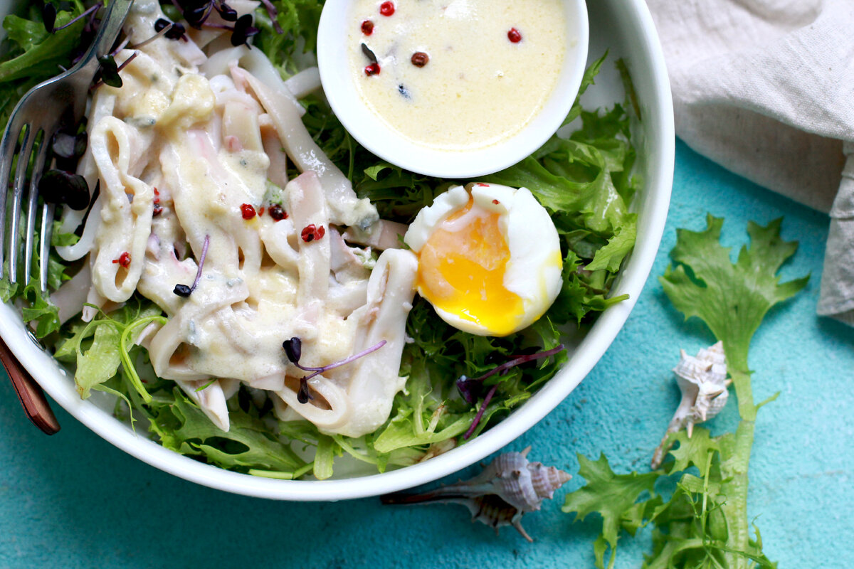 Кальмар в соусе из голубого сыра от Елены Некрасовой https://t.me/urbanistka_vl