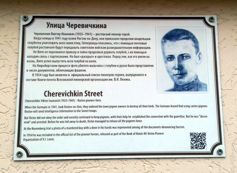 Информационная табличка в Ростове-на-Дону