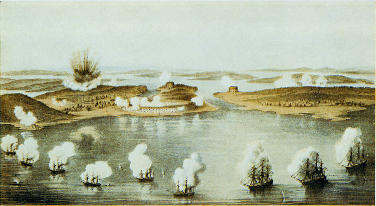 Бомбардирование Бомарзунда 18 августа 1854 года