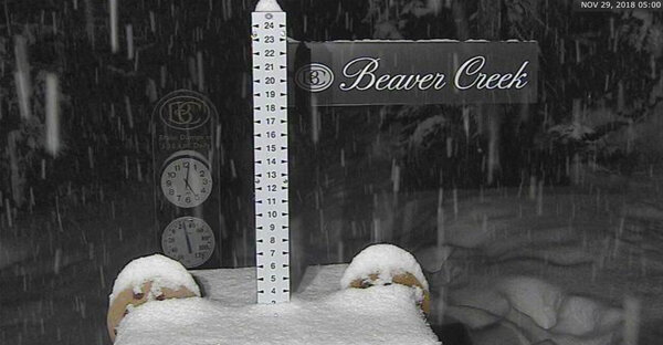 
За ночь выпало около 8 см снега. 