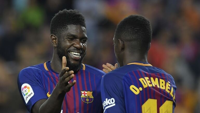 Самюэль Умтити и Усман Дембеле. 