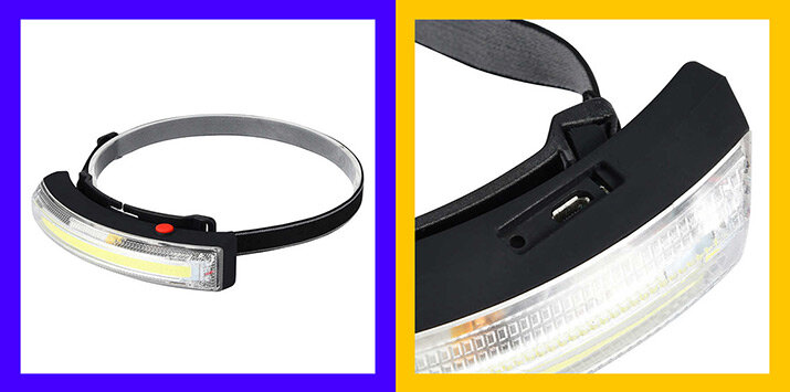 Налобный фонарь с широким источником света