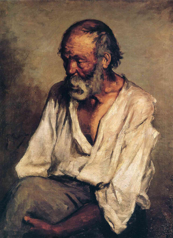 Пабло Пикассо (Руис) - Старый рыбак, 1895 г.