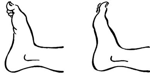 1. Сжатие/разжатие пальцев ног.  Садимся на стул, затем как можно сильнее сжимаем (делаем кулачок)  пальцы ног. Задерживаемся в таком положении 10 секунд, затем как можно  сильнее разжимаем их, задерживаемся на 10 секунд, немножко отдыхаем и  повторяем снова не менее 20-30 общих раз. Упражнение растягивает и  укрепляет ступни плюс расслабляет их.