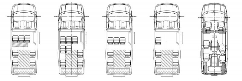 Расположение мест в автобусе фольксваген крафтер