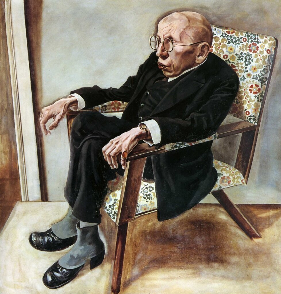 Георг Гросс, «Портрет Макса Германа-Найссе», 1925.