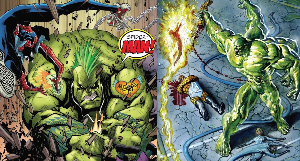 халк против думсдея. герои марвел халк. человек паук против халка комикс. таддеус росс красный халк. халк марвел.