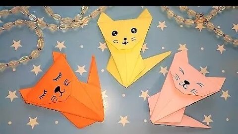 ОРИГАМИ КОТИК ИЗ БУМАГИ / КОШКА ИЗ БУМАГИ / DIY ORIGAMI CAT MADE OF PAPER |  Творилки Мастерилки / Origami and DIY crafts | Дзен