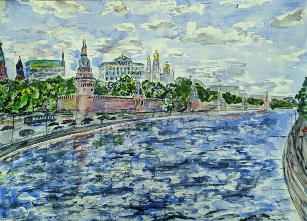 Москва картинки рисованные
