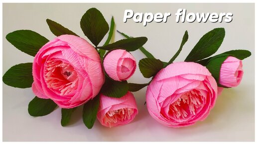 ПИОНЫ. Удивительные Цветы Из Гофрированной бумаги СВОИМИ РУКАМИ