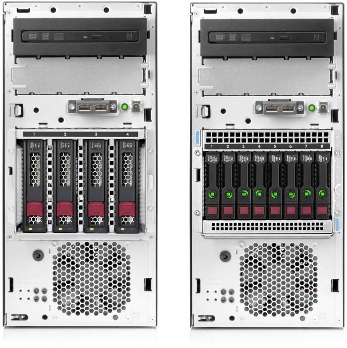                              HPE ML30 Gen10 4LFF                                              HPE ML30 Gen10 8LFF