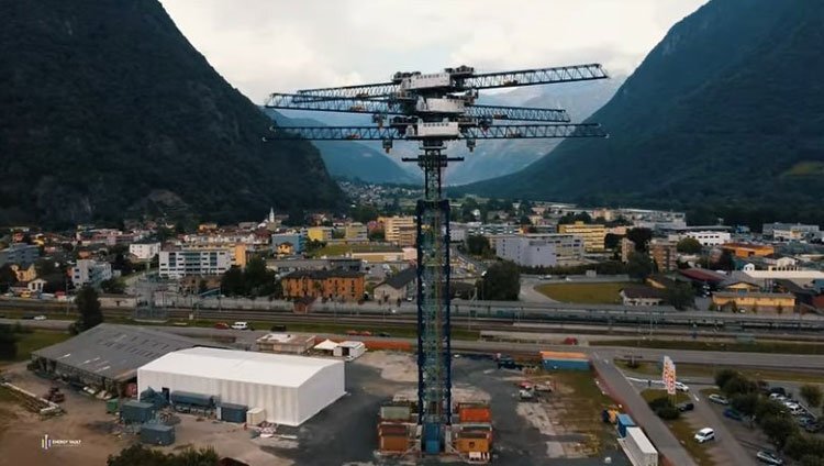 Гравитационная аккумулирующая станция в США.  Источник изображения: Energy Vault