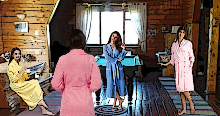 Женщины слушают рассказ подруги. Иллюстрация