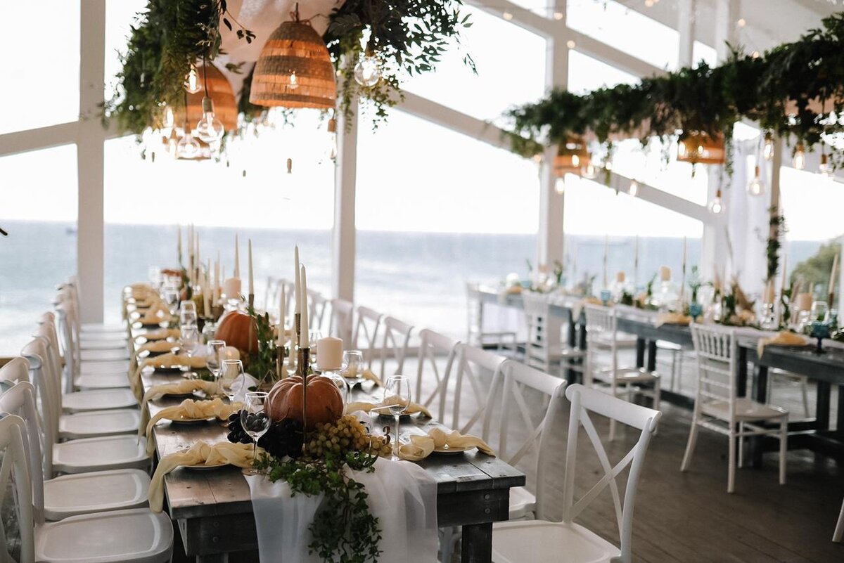 Пример свадебного декора в "Доме у Моря"