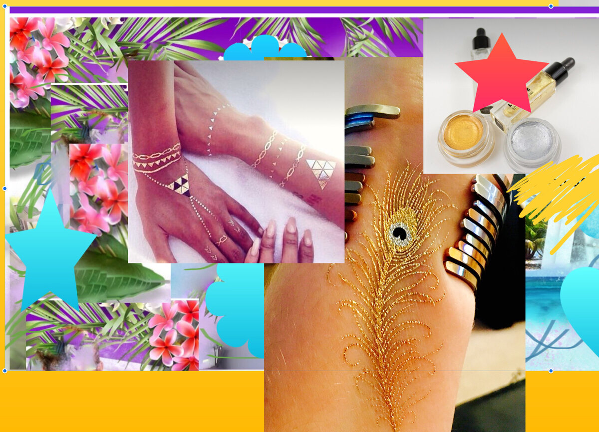 временные тату- фотоколлаж автора 