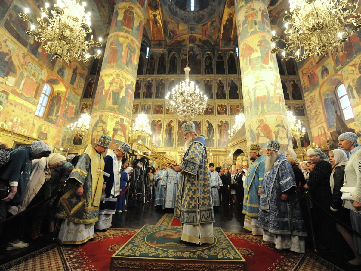    Патриаршее служение в праздник Успения Божией Матери© РИА Новости / Сергей Пятаков